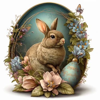 Easter Rabbit Clipart Design