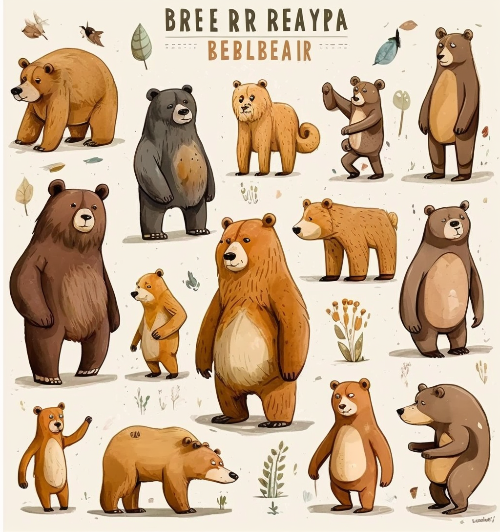 bear drawing cliparts