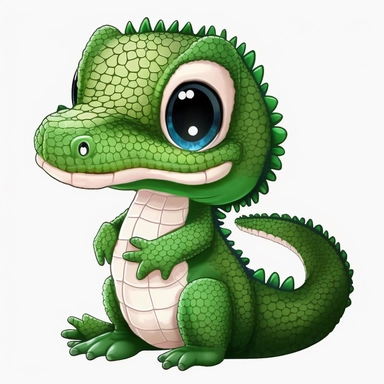 Cute Baby Alligator Sublimation Clipart, clipart, no background, no watermark, no text, no word