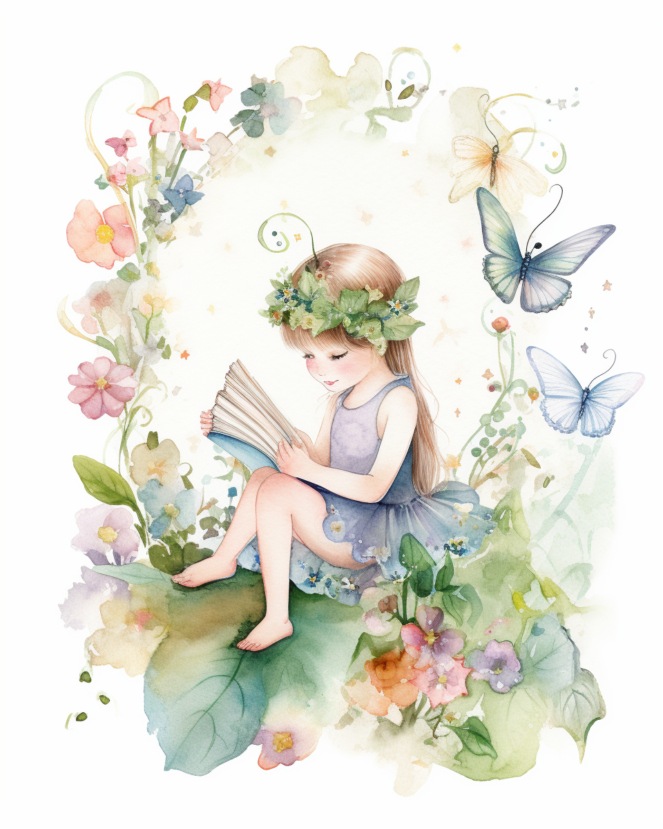 children reading books clipart
