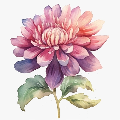 Clipart, vintage, watercolor, tubular flower, illustration, hand drawn, texture