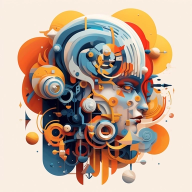 abstract vector graphic drawing close up of a colorful geometric shapes combination with a white background, james gilleard and james jean, escher, trending on artisation, by Sam Spratt, dan mcpharlin: : clipart icon, simple gradient color from yellow to metalic blue, vector - based, sharp border, plane color and very defined
