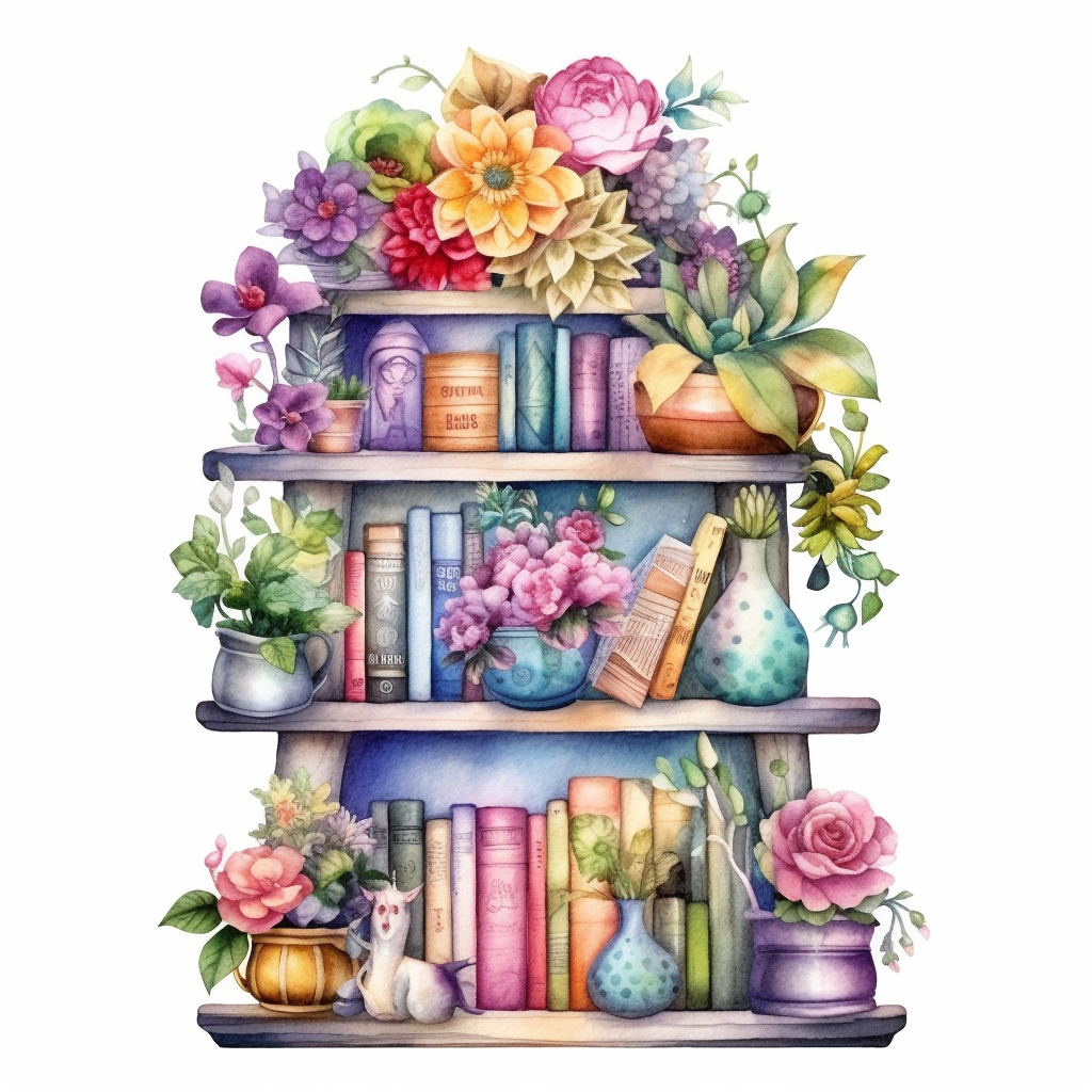 bookshelf cliparts