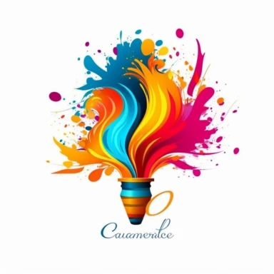 Create a unique and eye-catching logo for CreativeClipartCo, an online store specializing in high-quality clipart. The logo should capture the essence of creativity, imagination, and playfulness, while still conveying professionalism and trustworthiness. Incorporate vibrant colors and elements that reflect the diverse range of cliparts available. Emphasize the concept of artistry and digital content. We envision a logo that is modern, clean, and memorable, evoking a sense of joy and inspiration.