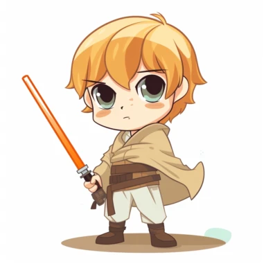 cute luke skywalker clipart