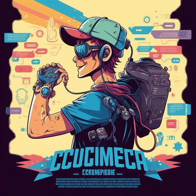 Game Developer, programmer, coding bootcamp, workshop, vr headset, gauges, virtual reality, poster, vector, 2d illustration, clipart, few colors