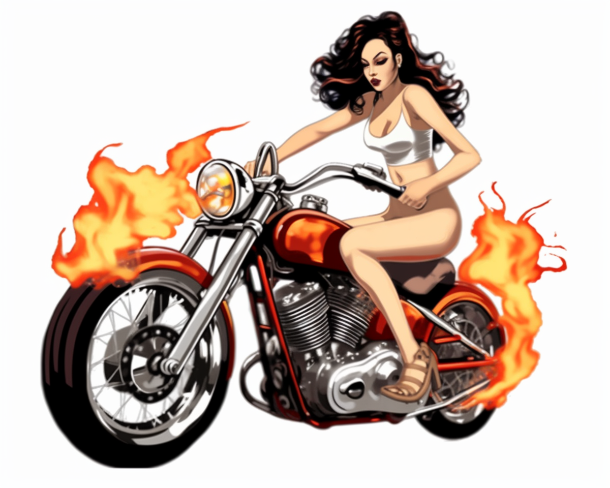girl motorcycle cliparts