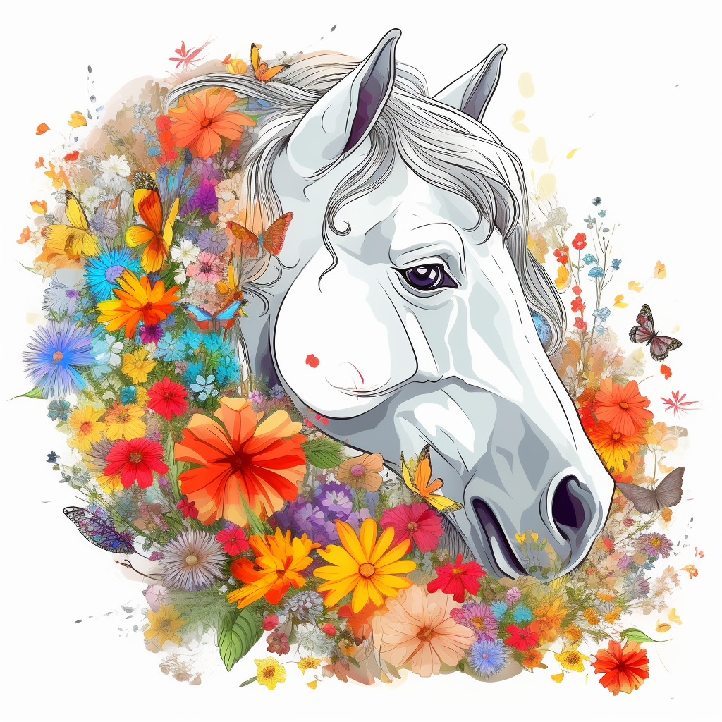 funny horse clipart