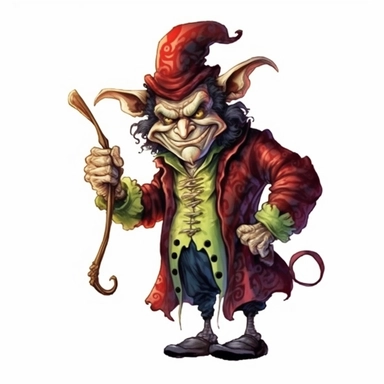 clipart, a fairytale villian, isolated on white background