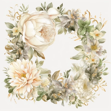 neutral watercolor china style a flower bouquet wreath frame clipart png transparent white background one object truly timeless elegance premium luxury ornate photo realistic honestly reality aesthetic consistent quality unique exquisite iridescence individuality array of colors rich treasured throughout the ages refinement symbolizing luxury glamour allure wonders of the nature mother of pearl luminous quality light in a myriad of enchanting colors royal jewelry delicate shimmer pearlescent eff