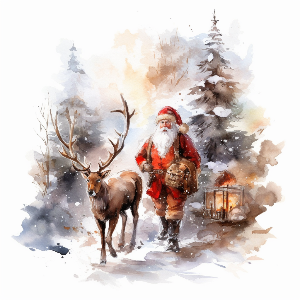 christmas deer cliparts