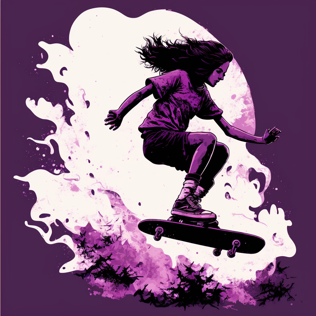 girl skateboarding cliparts