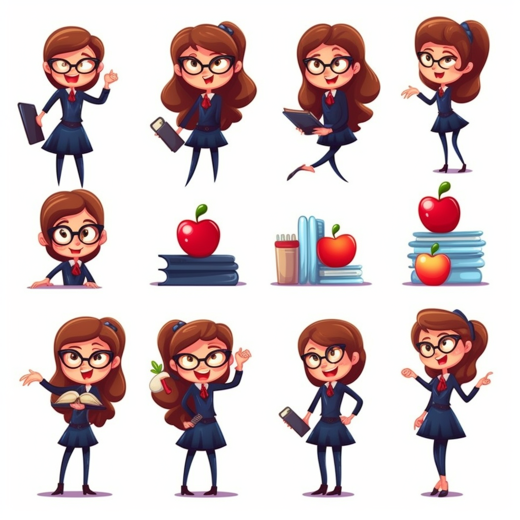 cute teacher cliparts