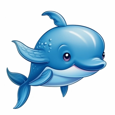 clipart with white background, a cute baby blue whale, clearly defined separate image, high quality--ar3:4-no mockups, watermarks, numbers, writing, letters--q2--v5.1--s1000