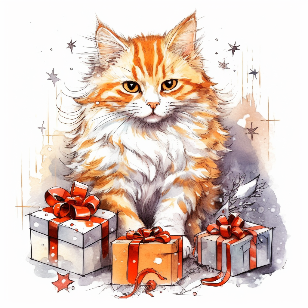 cat present cliparts