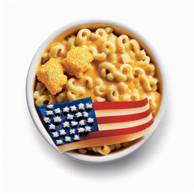 clipart Mac and Cheese American food, white background