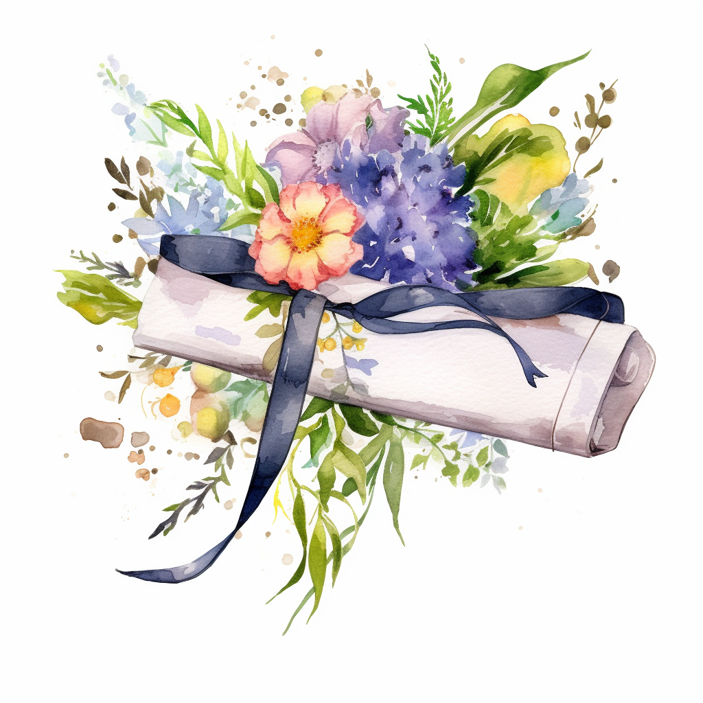 graduation scroll cliparts