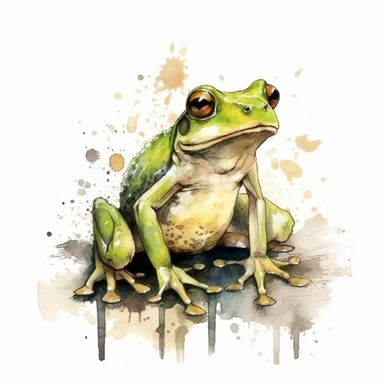 Grungy Frog clipart big