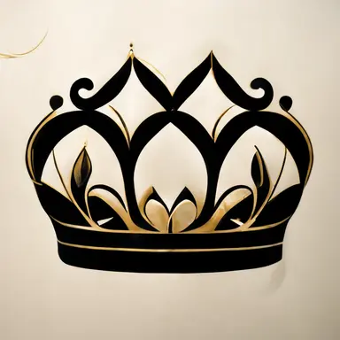crown clipart logo, ornament , luxury, calligraphic deco around