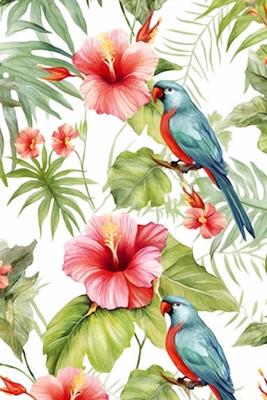 Watercolor flower, various color of hibiscus floral garden Bouquets PNG Clipart, wedding digital wildflower green leaves herbs Lisima, tropical birds