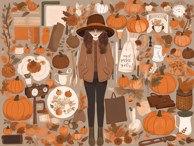 FALL clipart, fall planner clipart, planner clipart, planner girl, fall quotes, thanksgiving clipart, fall digital clipart, pumpkin clipart Price:$15.20 clip art image with some flowers and, in the style of feminine interiors, everyday ephemera, schoolgirl lifestyle, elaborate, 300 dpi, individual PNG images