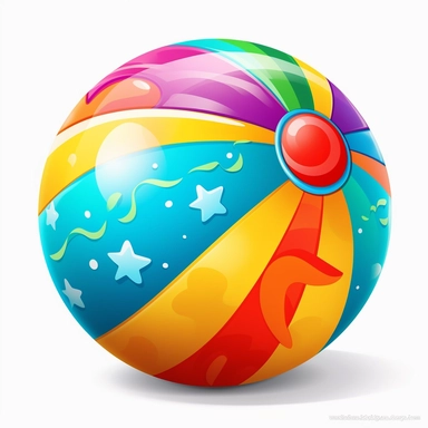 clip art of a cute beach ball white background
