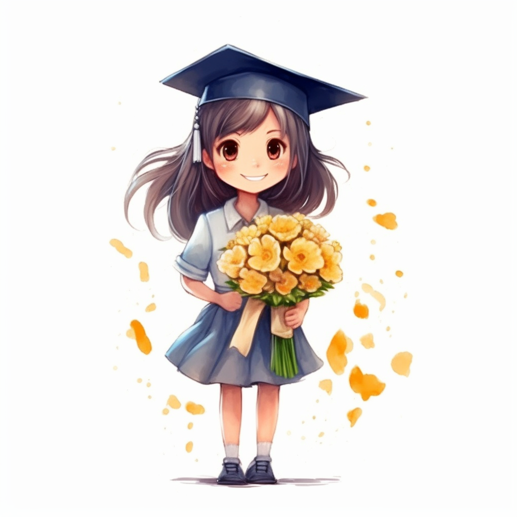 graduation flower cliparts