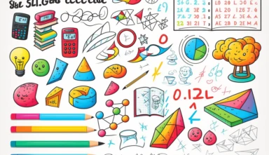math problems, worksheets, books, science, clip art, colorful, hand drawn, fun, white background, no people