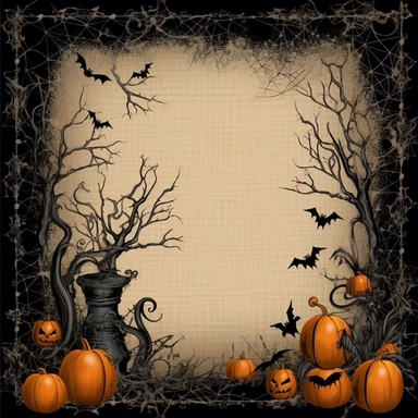 spooky halloween border clipart