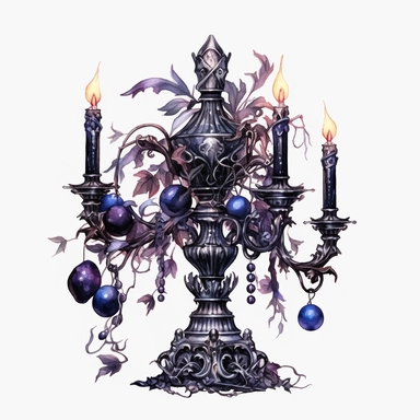 Watercolour dark fantasy black royal gothic deadly nightshade candelabra with deadly nightshade lantern and dark magic gothic books magnificent details PNG image,ultra highly detailed, 18k, sharp focus, bright photo with rich colours digitally enhanced, enhanced graphics, straight, sharp focus, bright lighting, intricate detailed png image ,high definition,300dpi,graphic clipart,computer graphics