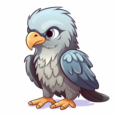 Cute Eagle Clip Art, Nursery Art, 16k, solid white background, sharp outlines