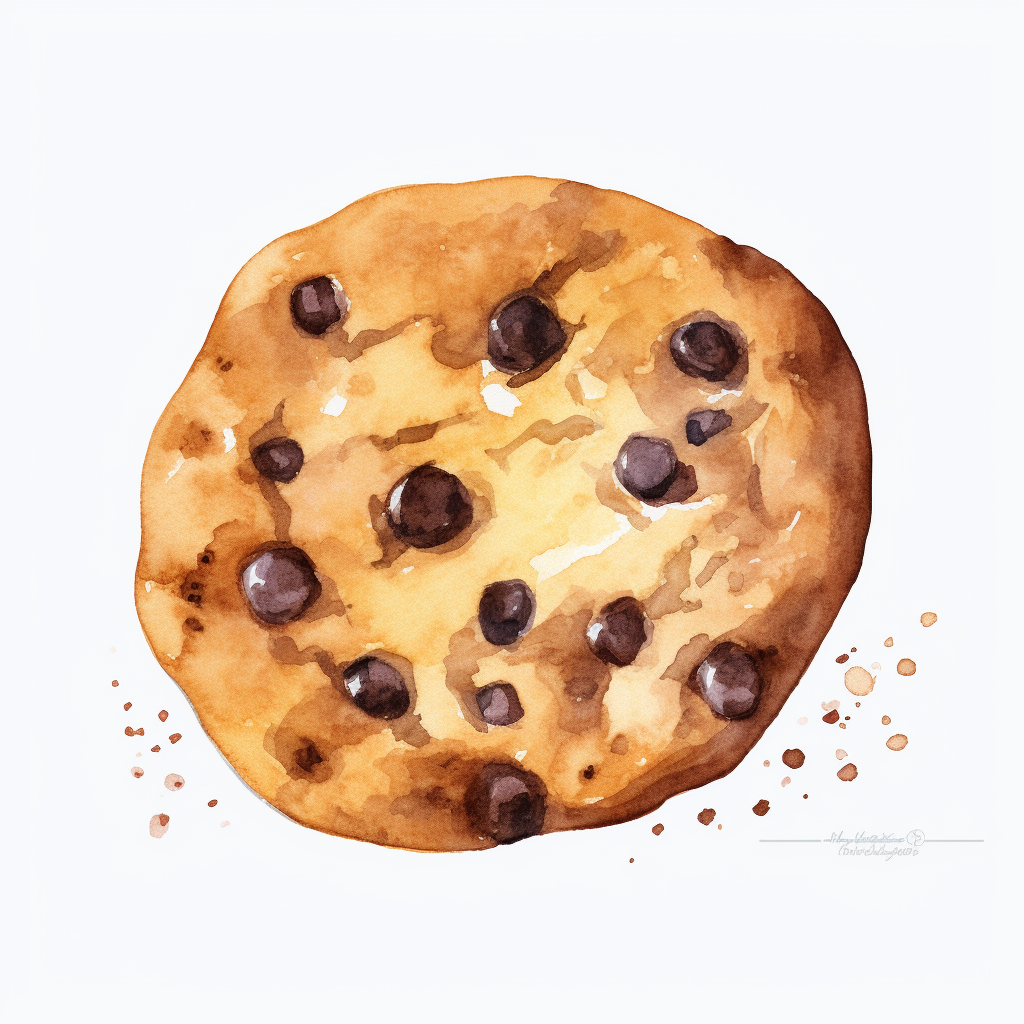 simplified clipart of a chocolate chip cookie, simple shapes, no ...