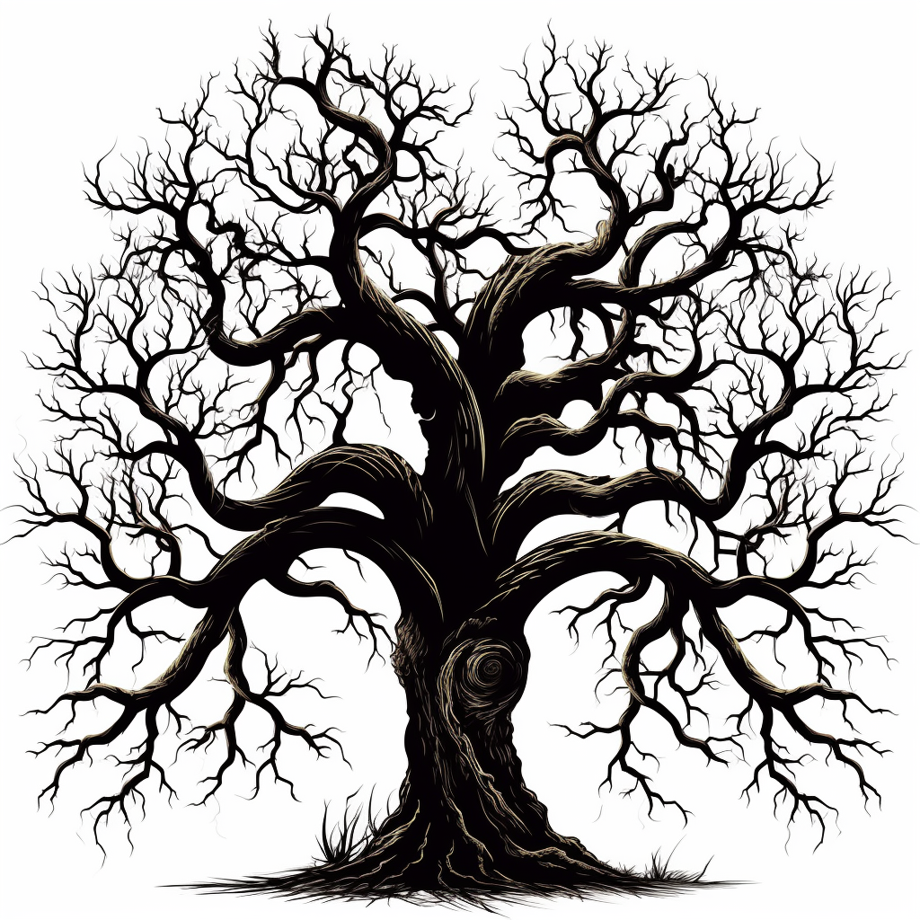 Spooky Tree Halloween Clipart on a white background - Clip Art Library