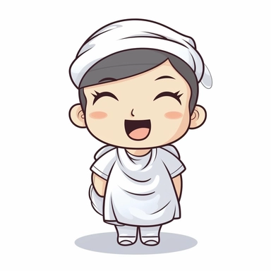 happy cute Laundry Worker face, cartoon, clipart, mascot, isolated on white background
