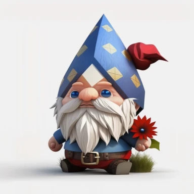 gnome clipart in the style of Jenny Nyström, white background, no shadow