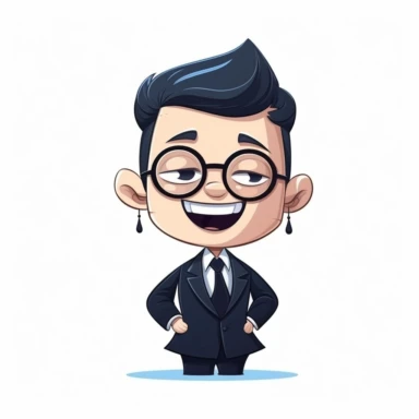 happy cute Legal Advisor face, cartoon, clipart, mascot, isolated on white background