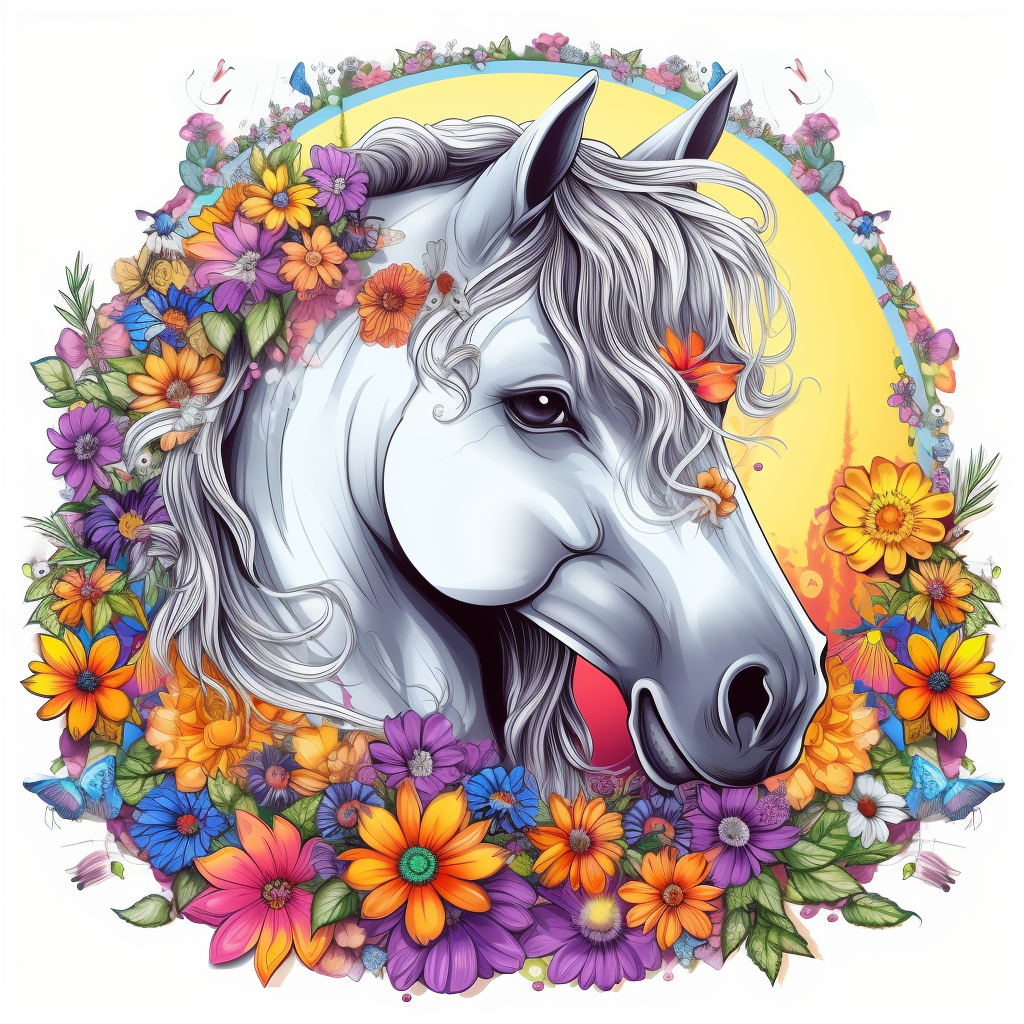 funny horse clipart