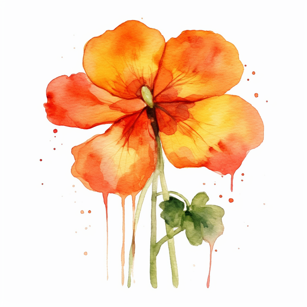 nasturtium flower cliparts