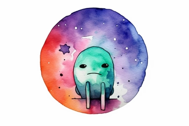 Watercolor, Craft a symbol that represents disappointment and frustration clipart, hd, on a white background, spaced out