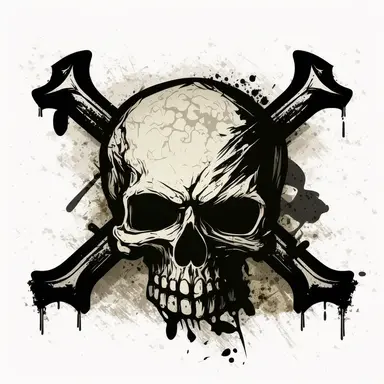crossbone skull clipart