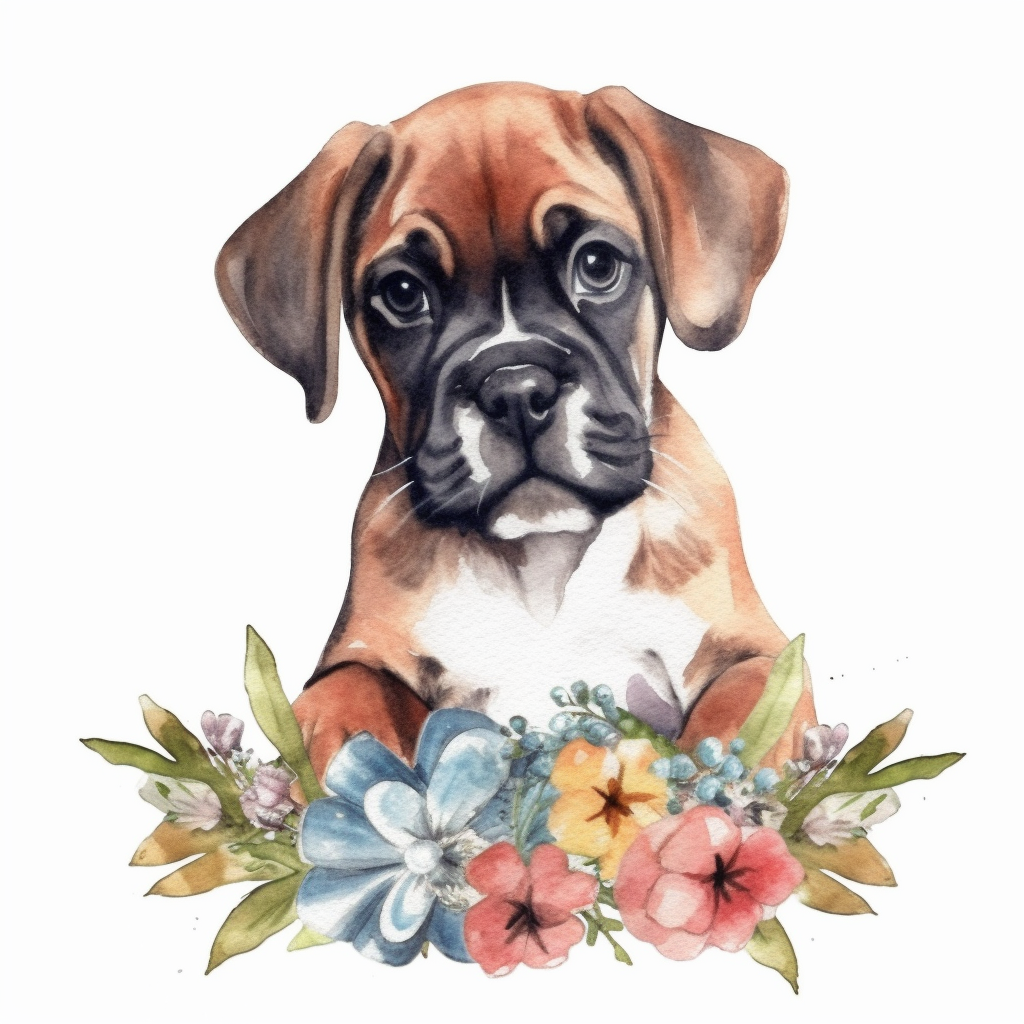 boxer puppy cliparts