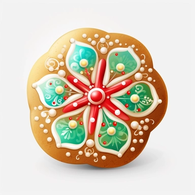 christmas cookie, clipart, illustration, blank white background