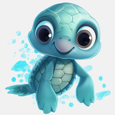 cartoon, super cute, baby sea turtles clipart transparent background