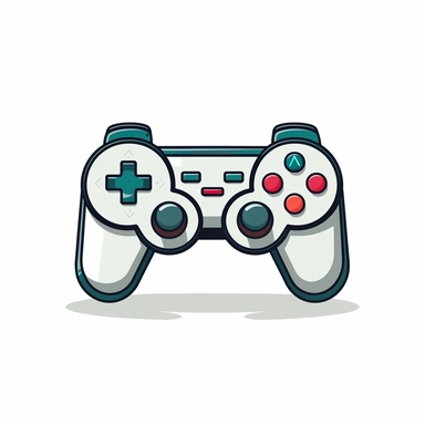 game controller Clipart on white background with margins