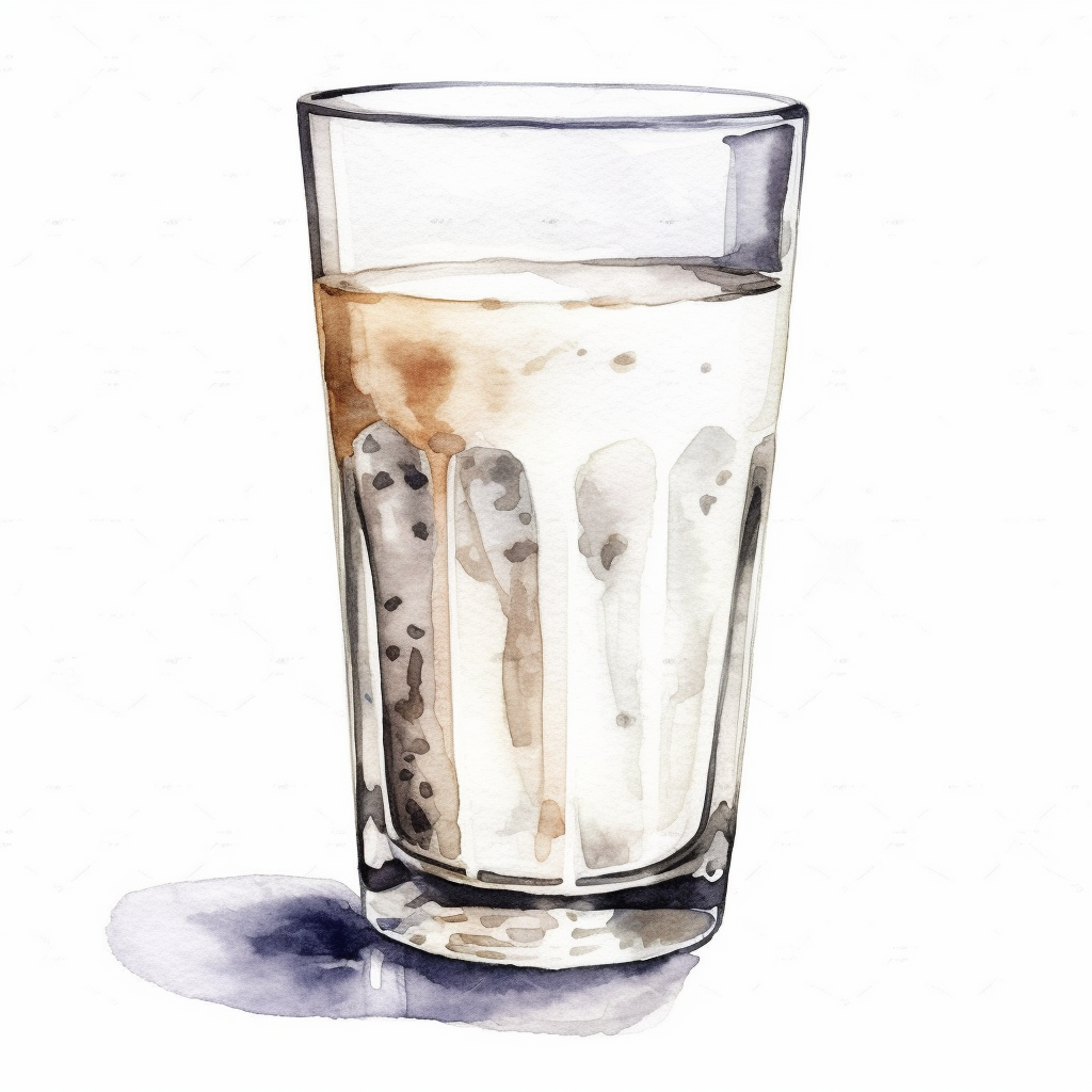 glass of milk clipart