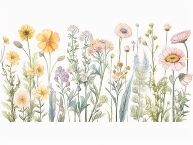 Clip art set.Country Serenade: Shasta Daisies, Zinnias, and Marigolds. Soft, Gentle, color pallete. perfect for adding a whimsical and romantic touch to invitations, stationery, and more, vector, contour, white background, clipart set, spaced out