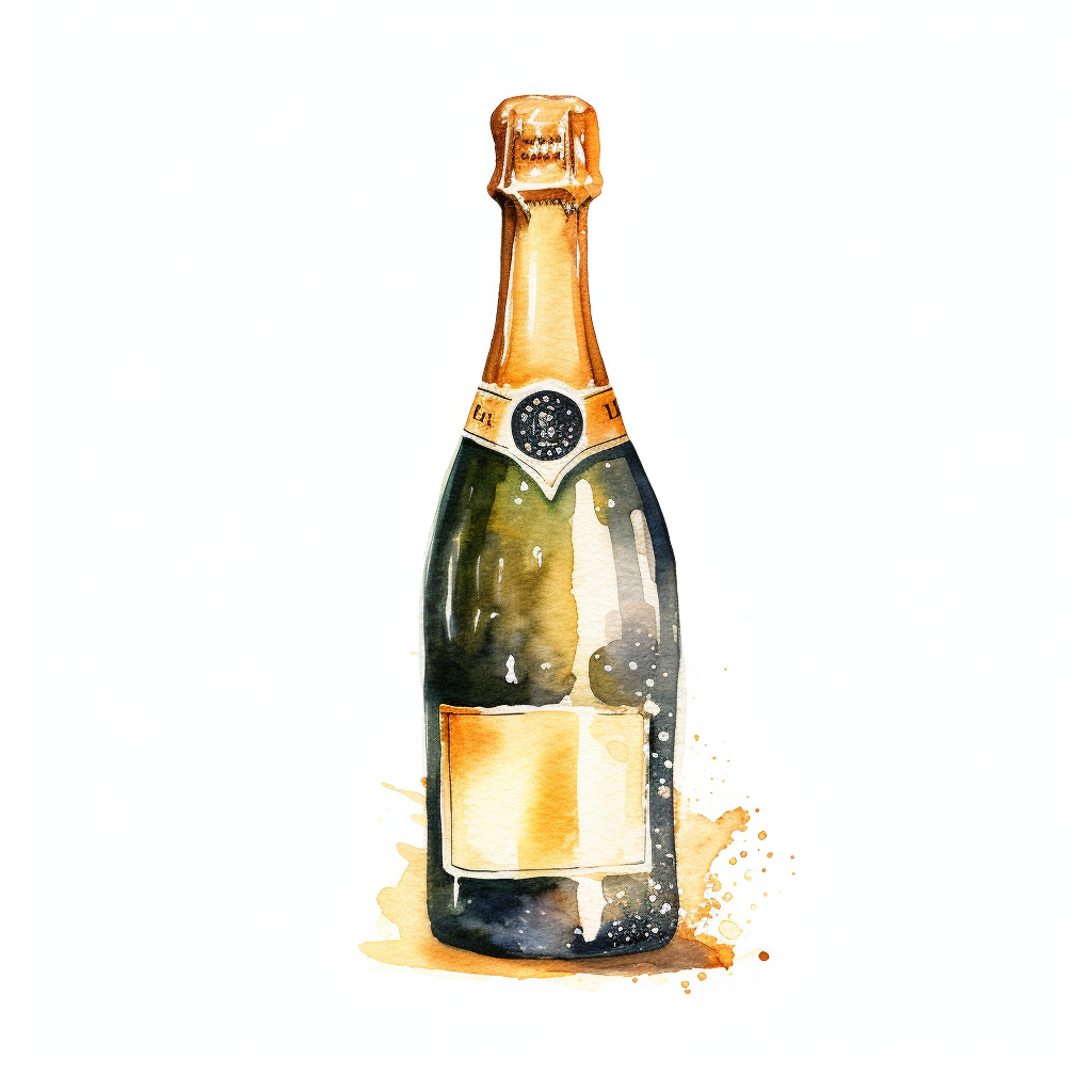 champagne bottle clipart