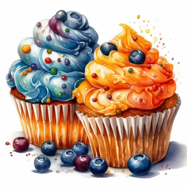 An intricately detailed watercolor clipart illustration displaying an ultra-realistic [specific design idea, like  cupcakes decorated with pumpkin  ], isolated on a white background, in the style of ultra-detailed watercolor clipart illustrations, HDR watercolor clipart illustrations, 32K watercolor clipart illustrations, hyperrealistic watercolor clipart illustrations, ultra-intricate watercolor clipart illustrations, high-resolution watercolor clipart illustrations, high-definition watercolor 
