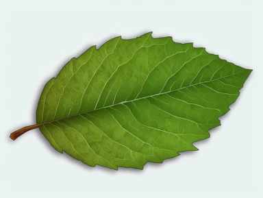 Isometric Sticker Clip Art of young Ashtree Leaf, children friendly, illustrated in a playful and realistic style, perfect for any special occasion, cut out in the shape of a Leaf, with no visible background, giving it the appearance of a sticker, conveying a mystical and whimsical mood, edited with Adobe Photoshop to adjust brightness and contrast, rendered as a transparent PNG file with a high resolution to ensure a crisp and clear image with no pixelation, suitable for various applications su