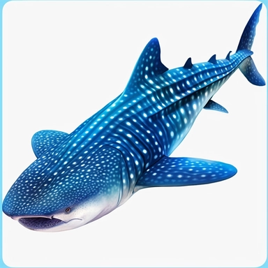 a single clipart image png graphic of a Hyper Realistic Vibrant Whale Sea Shark Clipart Ocean Animals, Sea Life, Shark Illustrations